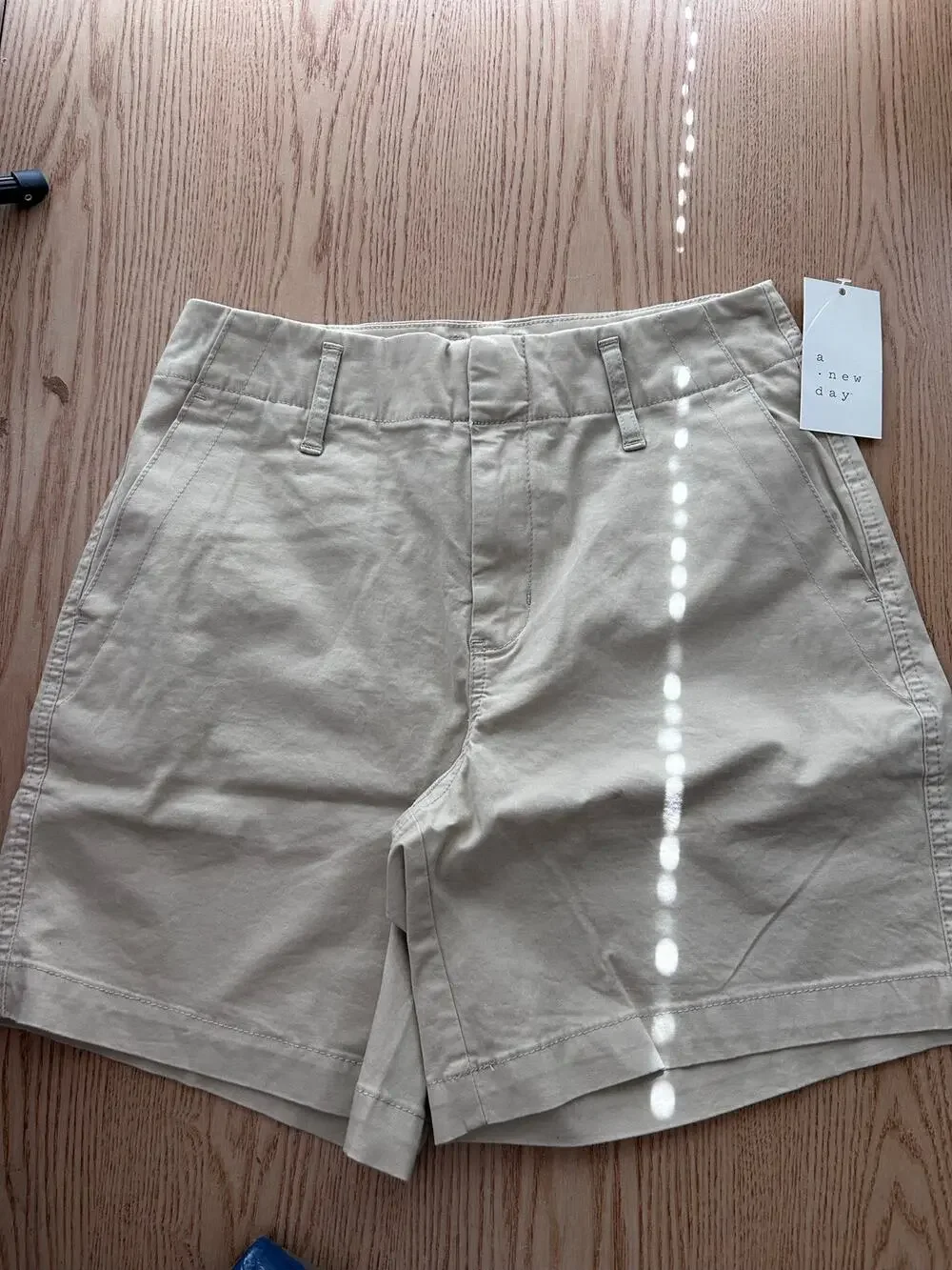 New Women’s A New Day Stretch Shorts High Rise Cotton Spandex Light Khaki Size 2